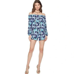 Lilly Pulitzer Alpaca My Bags Lana Romper in Navy - Size XS